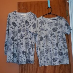 2 PIECES Maternity Cardigan w/Short Sleeve Top